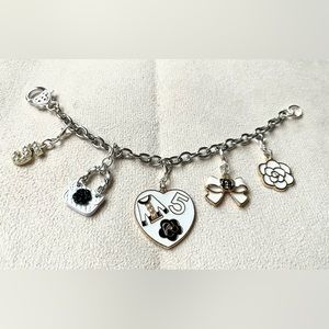 Handmade rolo chain bracelet with charms